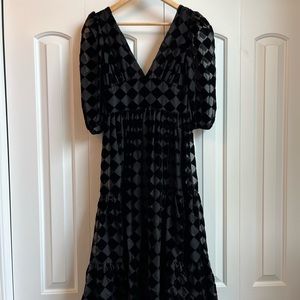 UUNIQ formal checkered midi dress